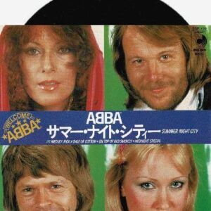 abba summer night city vinyl record 7 inch japanese discomate 1978 7 122444 p
